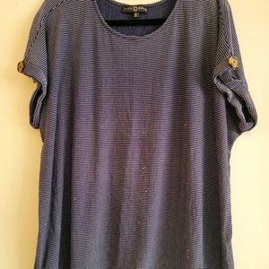 Blue and white shirt